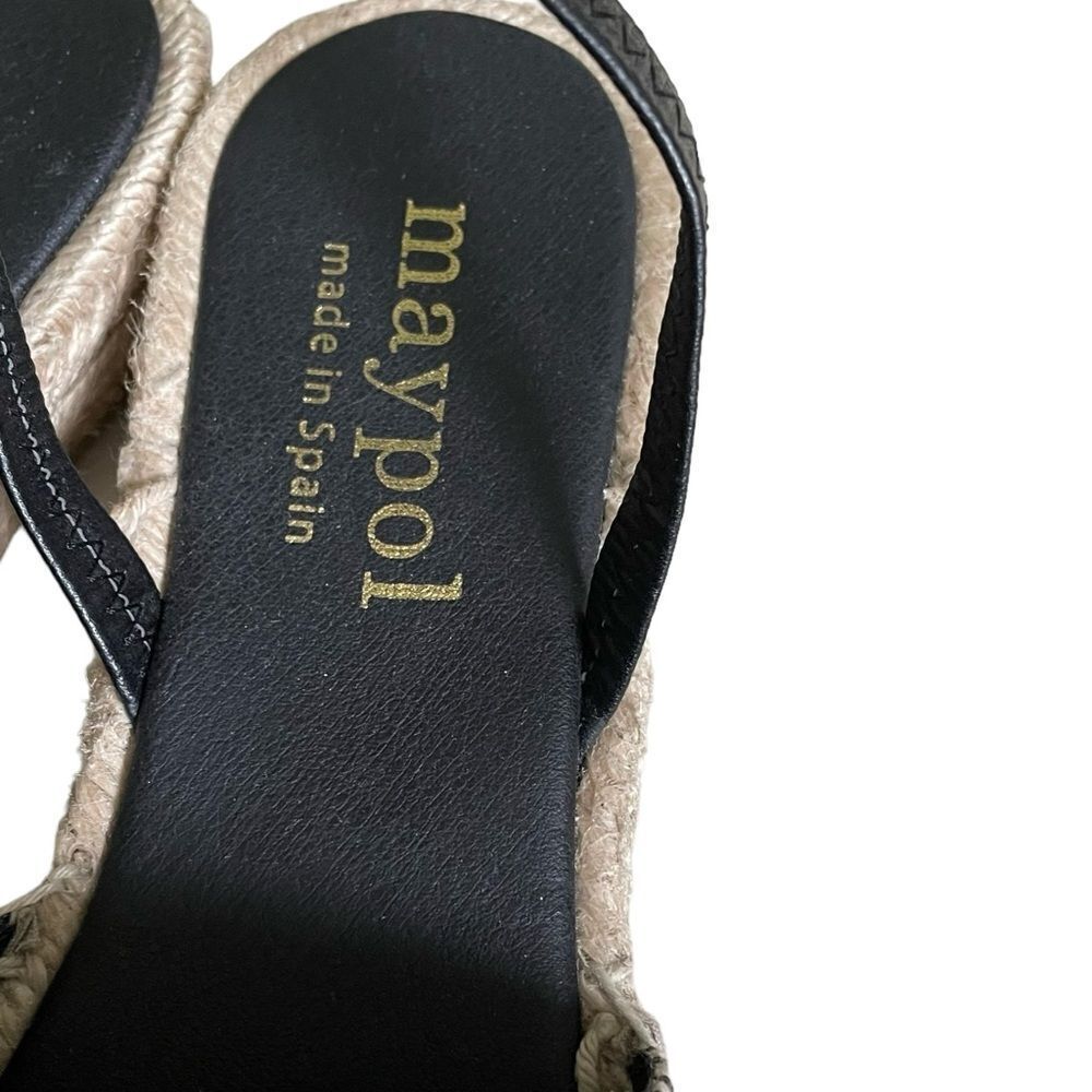 MAYPOL Woven Sling Back Espadrilles Sandals
Black Tan 40 - Picture 14 of 14